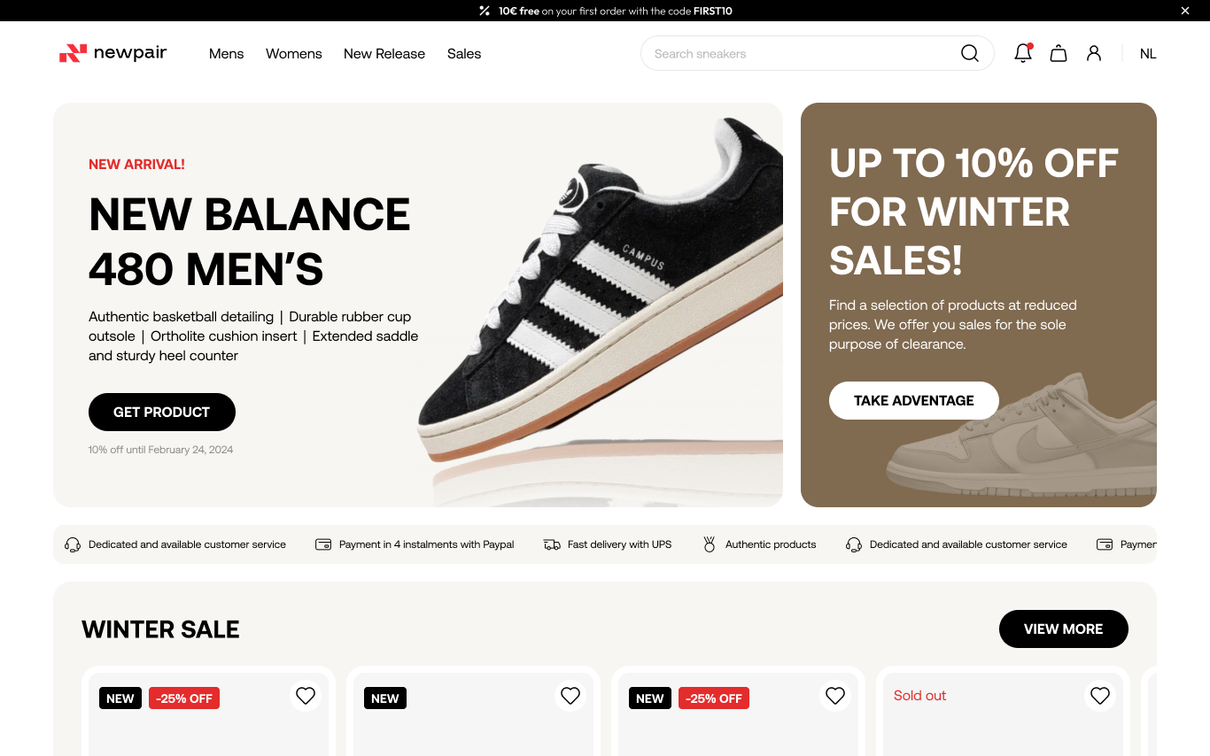 Tampilan Newpair